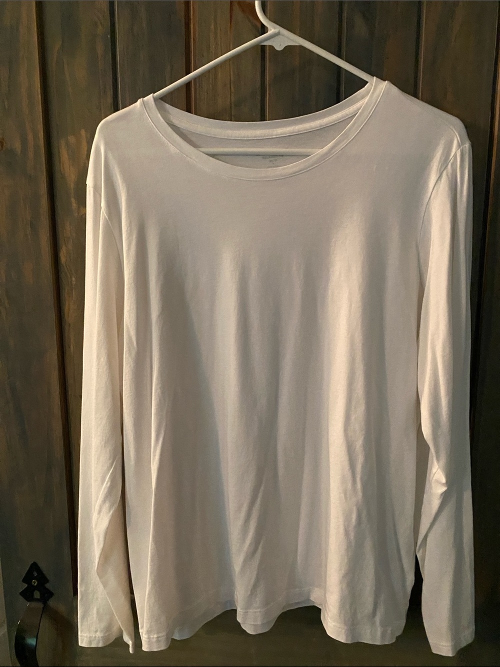 Lands End Classic Long Sleeve White Tee